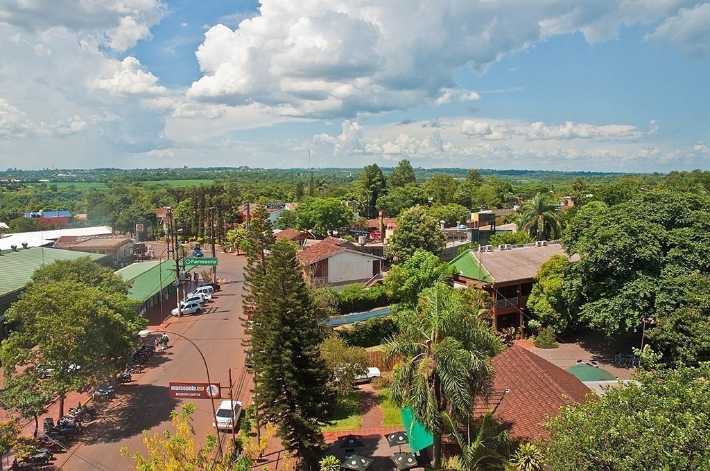 View of the town of Puerto Iguazú