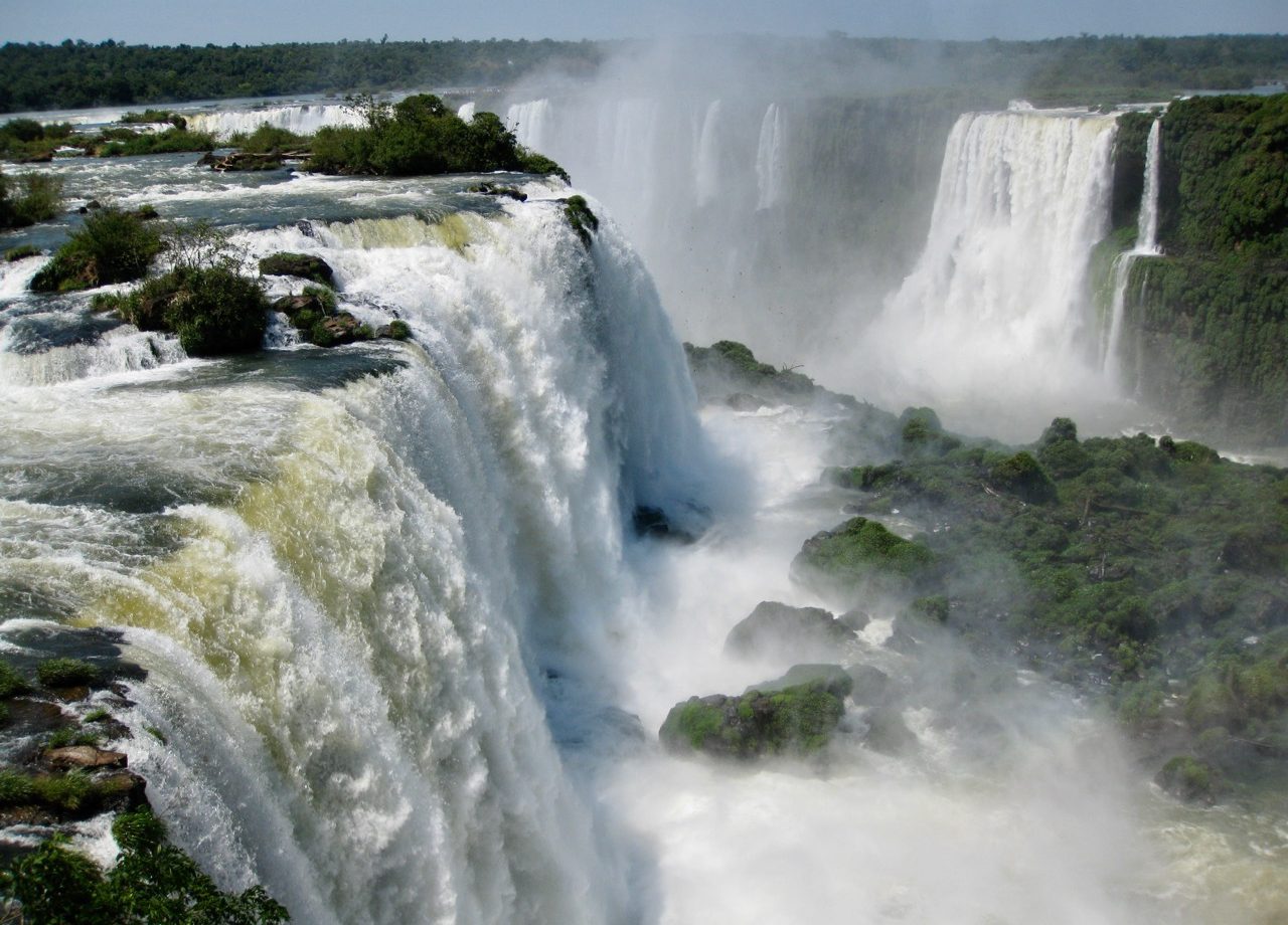 Beautiful view of the Iguazu Falls from the Brazilian side.